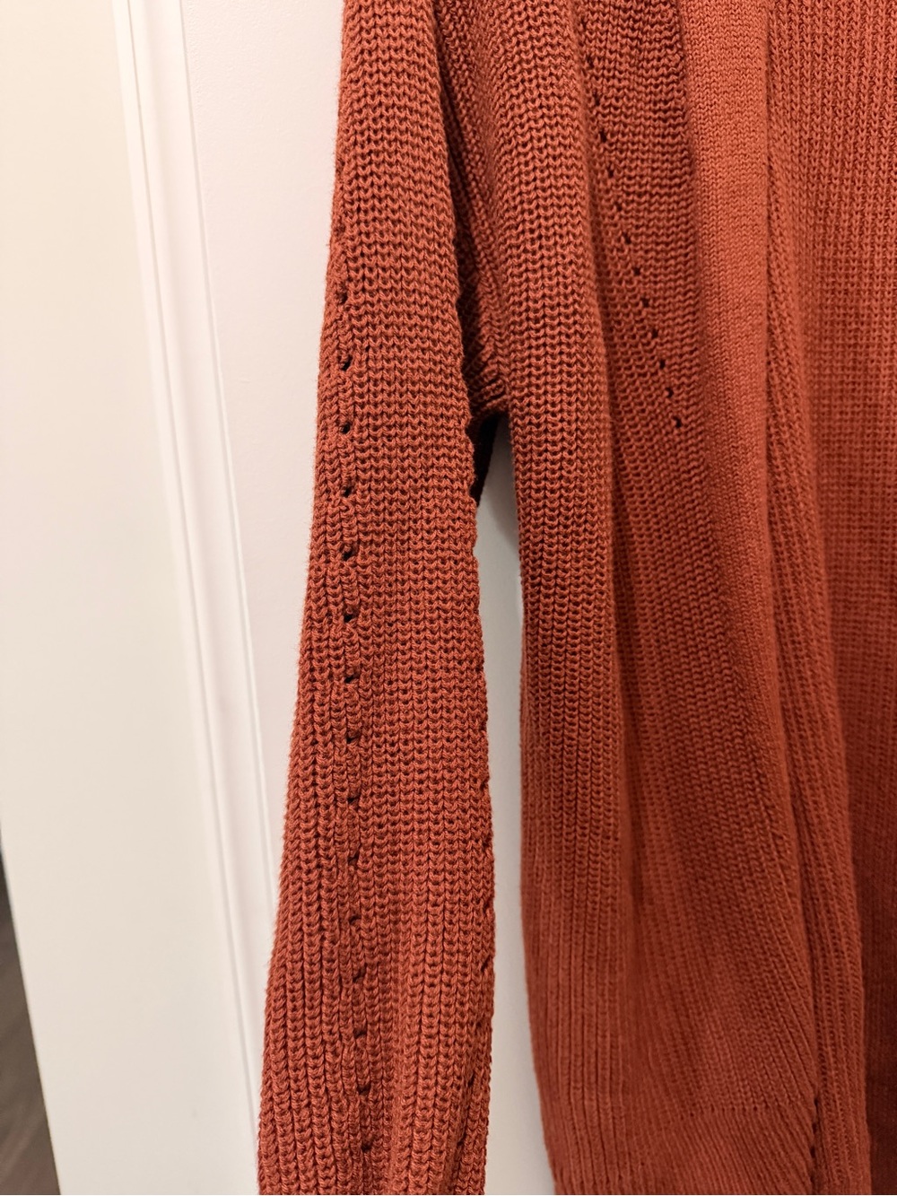 Universal Thread Open-Front Cardigan Sweater - Rust - Picture 2 of 4